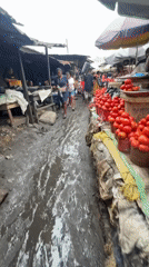 Busy market day in Nkpor, Nigeria