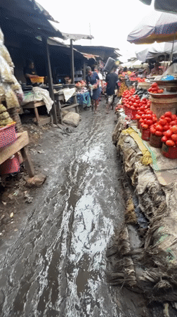 Busy market day in Nkpor, Nigeria