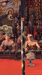 Gamelan ensemble performs traditional Balinese music in Denpasar