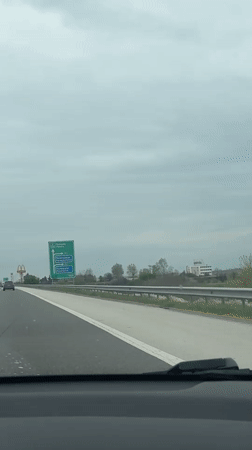 Highway travel and car selfie captured in Bulgaria