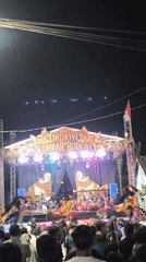 Nighttime cultural stage performance draws crowd in Kembaran