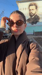 Early morning selfie and fitness activities documented in Klin