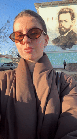 Early morning selfie and fitness activities documented in Klin