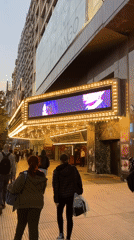 Evening documentation of Tango Porteño theater district in Buenos Aires