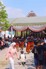 Traditional dance performances at a community gathering in Ngaglik