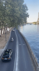 Summer evening on the Seine, Eiffel Tower in view