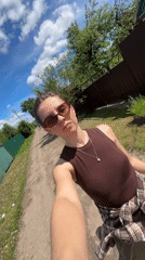 Family moments captured during sunny morning in Klin, Russia