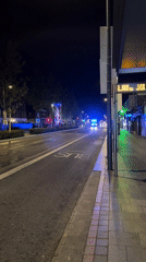 Urban nighttime street activity captured across multiple city locations