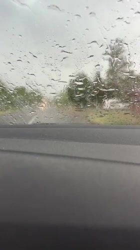 Heavy rain driving conditions recorded in Centa, Serbia