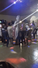Religious gathering held in Lokoja, Nigeria with white-robed participants