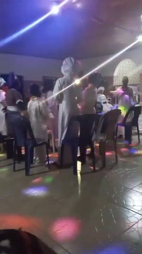 Religious gathering held in Lokoja, Nigeria with white-robed participants