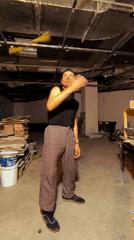 Nunchaku and juggling practice in a Qarağandı construction site