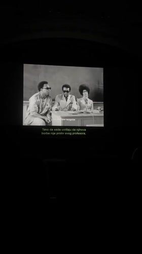 Movie screening attended at Belgrade cinema with Kusturica reserved seat