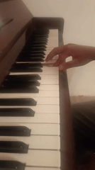 Evening piano practice session recorded in Armenian village