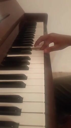 Evening piano practice session recorded in Armenian village