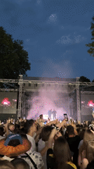 Outdoor concert draws big crowd in Pazardzhik at dusk