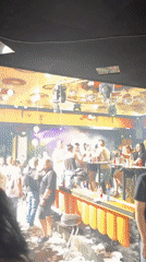 Night club scene documented in Targovishte, Bulgaria early morning
