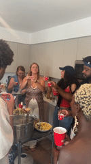 Fourth of July drinks and toasts at a Santa Monica get-together