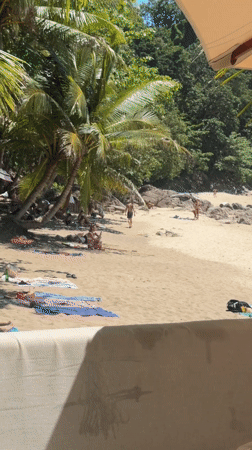 Morning beach activity in Choeng Thale, Thailand