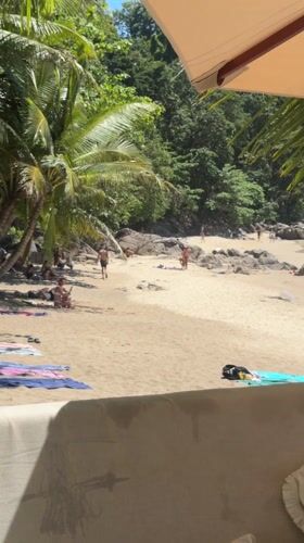 Morning beach activity in Choeng Thale, Thailand