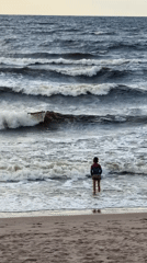 Stormy afternoon at Carnikava beach, Latvia