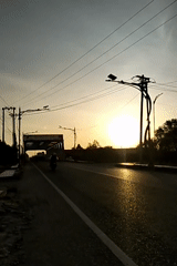 Evening street scenes captured in Lhokseumawe, Indonesia