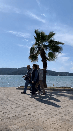 Peaceful coastal scenes documented in Fethiye, Turkey waterfront