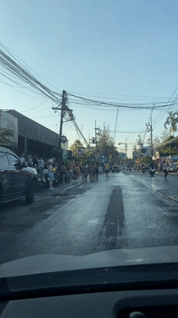 Songkran water festival celebrations unfold in Choeng Thale, Thailand