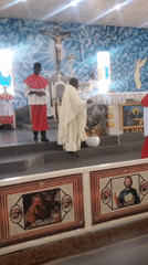Catholic wedding ceremony captured by multiple witnesses at church