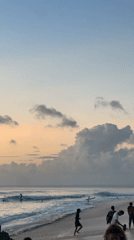 Dawn ocean waves recorded at Kuta Selatan beach