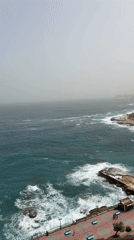 Aerial view captured of Sliema coastline on cloudy day