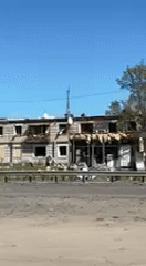 War damage cleanup documented in Vysokyi Ukraine