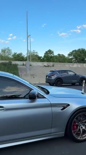 BMW M5 observed passing vehicles on Merrifield highway