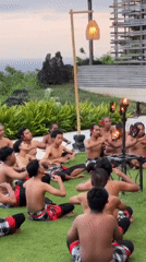 Traditional Balinese Kecak Fire Dance Performance in South Kuta