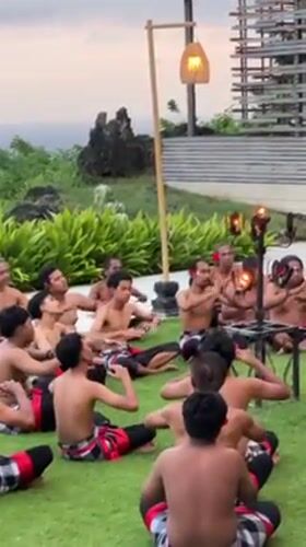 Traditional Balinese Kecak Fire Dance Performance in South Kuta