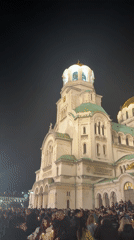 Candlelight gathering held at Sofia cathedral