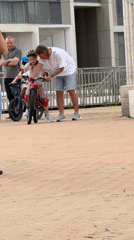Families enjoy morning playtime on Moscow plaza