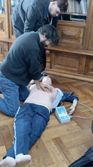 CPR training session covering adult and infant techniques in Providencia