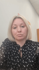 Woman in heart-pattern blouse observed in Izhevsk