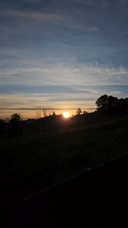 Sunrise captured over St. Gallen landscape May 3rd
