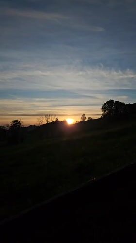 Sunrise captured over St. Gallen landscape May 3rd