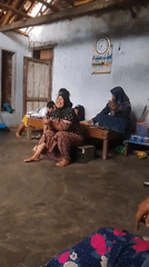Everyday life inside a rural home in Krucil, Indonesia