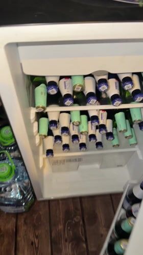 Person documents bottles, takes forest selfie in Vsevolozhsk