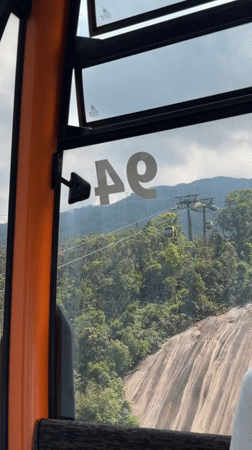 Cable car riders document Ba Na Hills journey in Vietnam