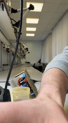 Electronics repair work documented in Perm laboratory early morning