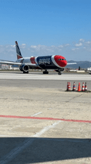 Patriots team plane spotted taxiing at Sofia Airport