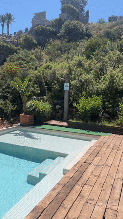 Infinity pool scene captured in Spanish coastal town
