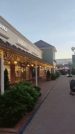 Luxury retail complex exterior documented in Moscow