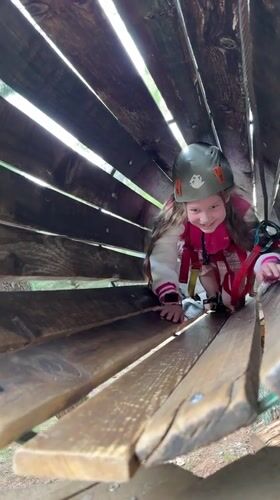 Child enjoys supervised adventure park activities in Podgorica