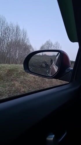 Overturned quad bike incident observed near Dubrova, Russia